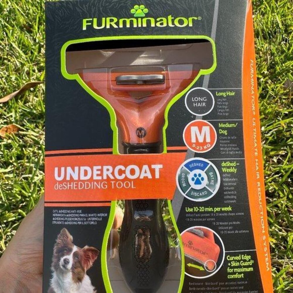 FURminator Undercoat deShedding Tool for Medium Size Long Hair DOGS
